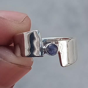 แหวนพลอยอเมทิสต์925เครื่องประดับเงินสเตอร์ลิงแหวนเงินแท้ขายส่งเป็นจำนวนมากครบรอบวันเกิดของเด็กผู้หญิง - Product Image 3