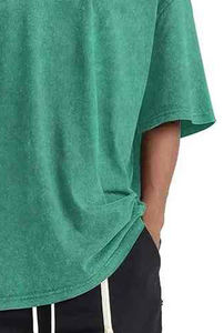 Fabrica camisa de lavado ácido al por mayor 100% algodón de secado rápido diseño Vintage de gran tamaño con estampado gráfico grande camisetas para hombres - Product Image 3