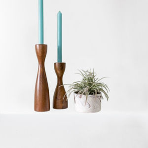 ROSHAN HANDICRAFTS Bougeoir en bois conique fait main de luxe Modèle RH-M026 pour la décoration de la maison - Noël Saint-Valentin - Product Image 5