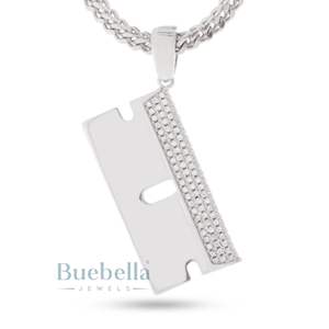 Manos rezando de defensa Hip Hop colgante collar Iced Out Moissanite Bling Mens Streetwear joyería 18K chapado en oro cadena de moda - Product Image 5