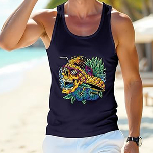Personnalisé à la mode Slim Fit hommes respirant 100% coton séchage rapide écologique Gym Muscle débardeur Vintage Stone Washed Design - Product Image 3