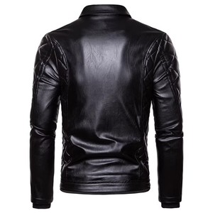 Veste bomber en cuir d'hiver pour homme, personnalisable avec logo d'entreprise, en cuir vierge. - Product Image 2