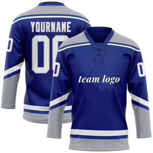 Logo personnalisé, maillots de hockey par sublimation, uniforme sportif OEM de haute qualité pour jeunes adultes, vêtements de hockey sur glace à bas prix - Product Image 2
