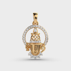 Collar con Colgante de Micrófono Personalizado, Chapado en Oro, con Diamantes CZ, Estilo Hip Hop, para Raperos y Cantantes - Product Image 2