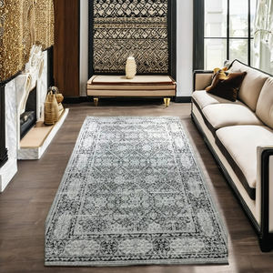 Alfombra Goldenmoon, alfombra personalizable ecológica, diseño de bucle hecho a mano, estilo indio abstracto creativo, hecho a máquina en la India - Product Image 2