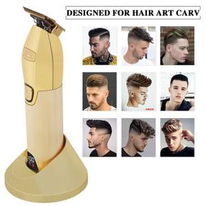 Kit Profesional de Peluquería con Pantalla LED, Recortadora con Cuchilla en T y 6 Peines Guía de Acero Inoxidable para Barberos, Recorte de Barba - Product Image 3