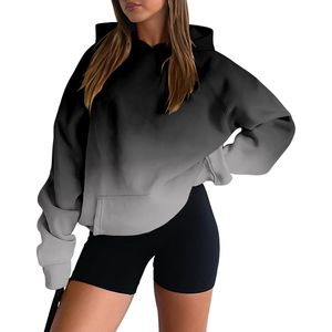 Sweats à capuche surdimensionnés pour femmes Manches longues Automne Hiver Top décontracté Logo personnalisé Pull à capuche graphique pour femmes - Product Image 6