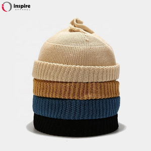 Bonnet tricoté blanc avec Logo brodé pour homme et femme, bonnet d'hiver chaud, nouvelle mode - Product Image 2