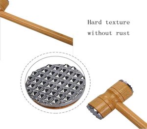 Double Sided Wooden <b>Meat</b> Tenderizer Mallet Light Kitchen Aluminum <b>Meat</b> Hammer <b>Tool</b> for Easy Use with Chicken Steak Pork & Veal - Product Image 5