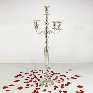 Attractive Elegant Metal Candelabra Rose Gold Silver Plated New Design Candelabra Decorative Handmade <b>Candlestick</b> Pillar Holder - Product Image 3
