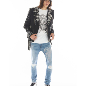 Chaqueta de cuero para hombre estilo motorista Moto Real piel de cordero chaqueta de cuero de alta calidad nuevo diseño de 2024 - Product Image 6