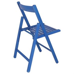 WELL HOME Sedia Bas Blu in Legno di Faggio 43x47x79 cm Sedia da Giardino - Product Image 6