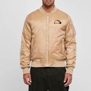 Chaqueta Bomber Personalizada para Hombre, Otoño Invierno 2025, Cuello Alto, Transpirable, Ligera, de Tela de Seda Satén, Estilo Urbano - Product Image 4