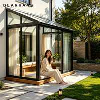 Véranda en aluminium conforme aux normes australiennes AS/NZS, cadre résistant aux cyclones, villa, jardin, double vitrage trempé, étanche, vente en gros