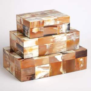 Caja de Cuerno de Búfalo Natural con Diseño Pulido Natural con Tema de Amor para Decoración del Hogar y Almacenamiento de Joyas - Product Image 2