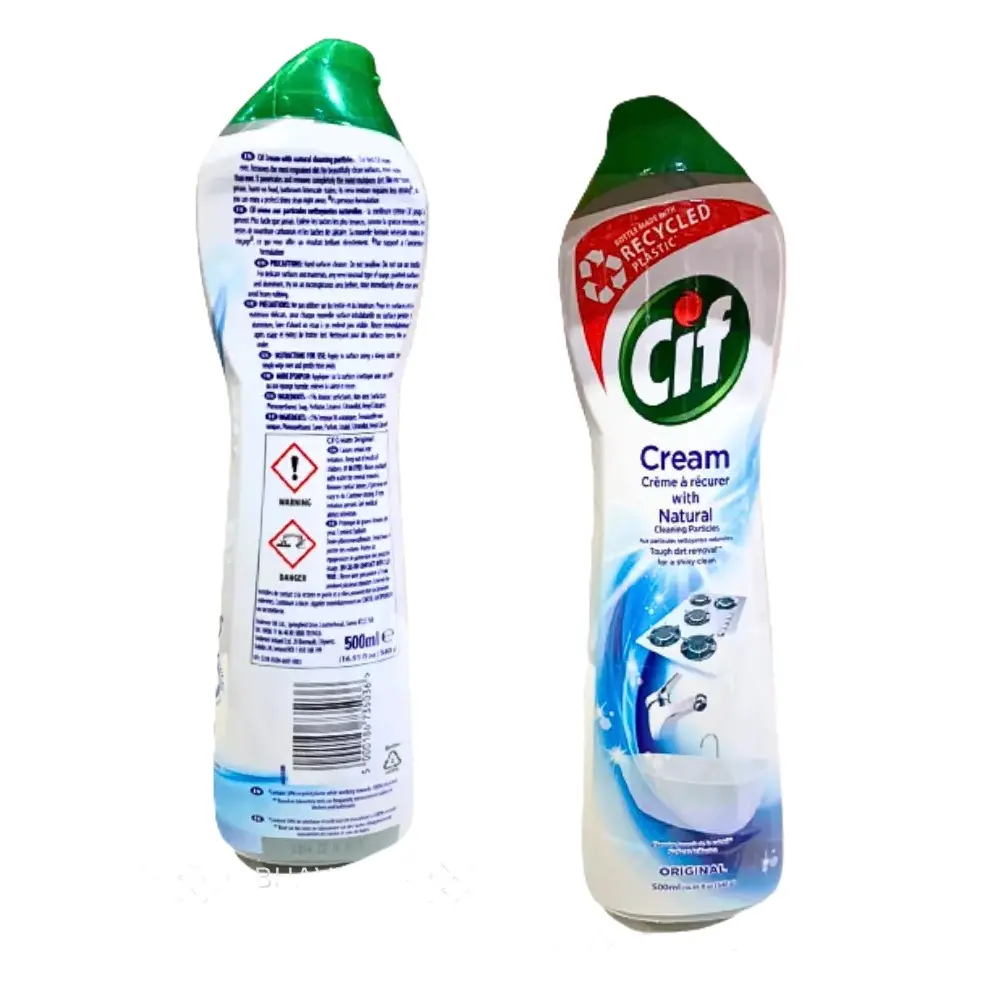 Hete Verkoop Keuken Badkamer Spiegels Vloeren Schoonmaken Natuurlijke Cif Cream (Uk) 500Ml Witte Fles Crème Multifunctionele Oppervlaktereiniger