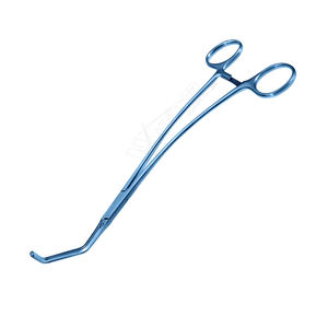 Pince tangentielle revêtue de titane bleu Satinsky DeBakey pince vasculaire en forme d'acier inoxydable de 9 pouces - Product Image 6