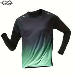 เสื้อยืดฟิตเนสแขนยาวสำหรับผู้ชายแห้งเร็วปรับแต่งได้ชุดออกกำลังกาย - Product Image 2