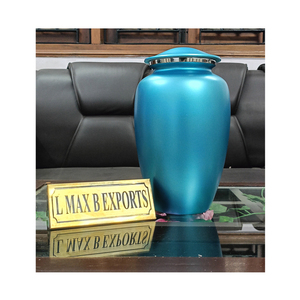 Mayorista líder de urnas de cremación de suministros funerarios de metal multicolor/urnas de aluminio para cenizas humanas de la India - Product Image 1
