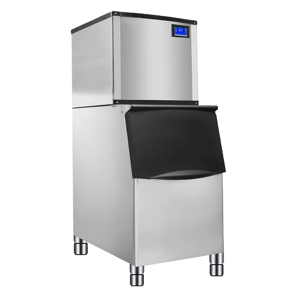 Nouvelle arrivée machine à glace 600kg par jour machine à glaçons granulaire commerciale pour magasins broyeur à glace cube fabricants de blocs Distributeur d'eau 3