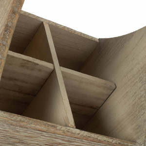 Cubiertos de madera cuadrados con efecto de roble de 4 secciones para almacenamiento y organización de utensilios - Product Image 4