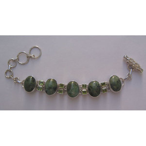 Fine <b>Charm</b> Multi-Colour Sterling <b>Silver</b> 26g <b>Bracelet</b> - Product Image 1