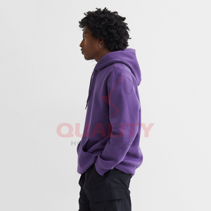 Pull à capuche thermique d'hiver décontracté pour hommes, 100% coton, polyester, polaire, logo personnalisé, broderie, style automne - Product Image 2