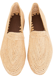 Natural Raffia Loafers, Raffia Moccasins, Moroccan Raffia Shoes, Raffia <b>Sandals</b>, <b>Flat</b> <b>Sandals</b>, Moroccan Loafers - Product Image 3