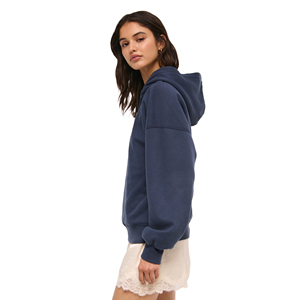 Sweat à capuche oversize pour femme en coton 100% imprimé sur mesure avec logo sur le devant - Product Image 3