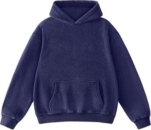 Best Selling Custom Made Acid Washed Distressed Solid Fleece 100% Cotton Breathable <b>Oversized</b> <b>Hoodies</b> <b>Men</b> Low Price Winter - Product Image 1