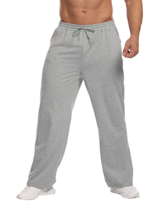 กางเกงวอร์มผู้ชายผ้าฝ้าย 100% ดีไซน์เนอร์ ออกแบบเอง ปักลายได้ เอวกลาง ทรงลำลอง ขาตรง ขากว้าง ผ้าลูกฟูก หลากสี - Product Image 1