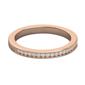 Anillo de Diamante Cultivado en Laboratorio con Corte Redondo de 9K, Anillo Brillante para Mujer - Product Image 3