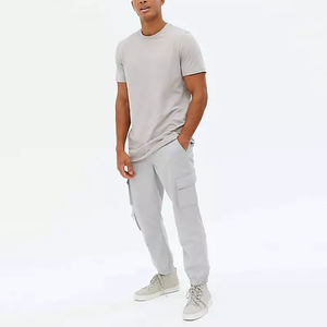 Camisetas con cuello redondo para hombre, camisetas holgadas baratas de algodón peinado con logotipo personalizado, ropa de verano al por mayor, camisetas blancas en blanco - Product Image 1