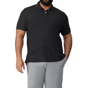 100% coton respirant Jersey grande taille haute qualité hommes pour polos Style décontracté solide motif tricoté tissu - Product Image 6
