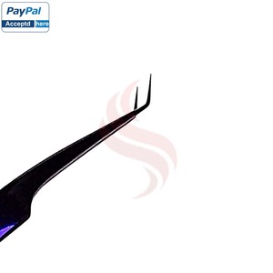 Pince à épiler professionnelle personnalisable en acier inoxydable violet Sevetlana, à fibres lisses, biseautée, avec logo, pointue et droite, pour la vente en gros - Product Image 5