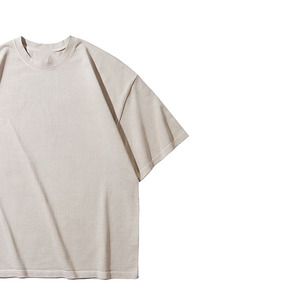 Camiseta Personalizada de Algodón Grueso de 320 g/m², Estilo Vintage, para Hombre, Camiseta de Algodón Desgastado, Lisa, de Manga Corta y Talla Grande - Product Image 3