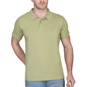 Camiseta Polo Premium de Estilo Urbano para Hombre |   Tela Piqué Verde Oliva Sólido |   Camiseta Transpirable Ligera de Estilo Urbano Informal - Product Image 1
