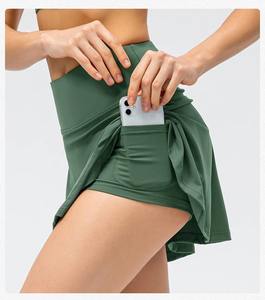 Jupe-short de golf en gros pour femmes, vêtements de yoga, jupe de tennis 2-en-1, culottes de sport, course, entraînement, fitness, tenue de sport pour la gym - Product Image 2