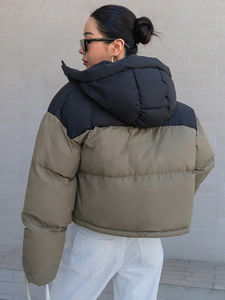 Vestes d'hiver matelassées pour femmes en gros, rembourrage en coton, imperméables, respirantes, personnalisables, tailles plus grandes, vestes courtes - Product Image 3