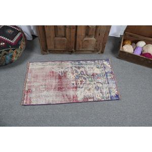 Alfombra de 1.9x3.4 pies, Alfombra Turca Pequeña, Alfombra Persa Roja - Product Image 3