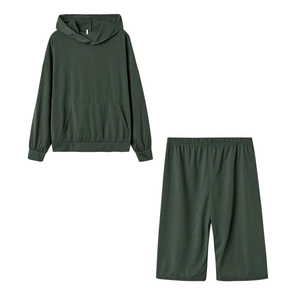 Conjunto de Jogger de 2 piezas para mujer de alta calidad, sudadera recortada con cremallera, chándal de algodón 100%, patrón sólido ecológico para el invierno - Product Image 4