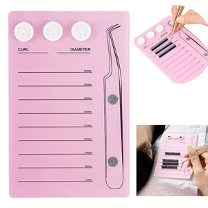 Cubierta de Azulejos para Pestañas Personalizada al por Mayor, Color Rosa Personalizado, Organizador Acrílico para Azulejos de Pestañas, Caja Organizadora para Extensiones de Pestañas - Product Image 1