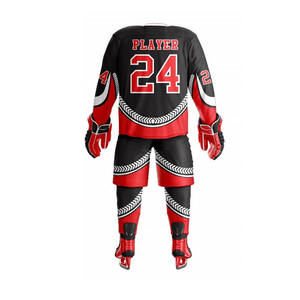 Uniforme de Hockey sobre Hielo para Adultos de Color Sólido, Conjunto de Ropa Deportiva con Nombre de Equipo Personalizado, 100% Poliéster, Impresión Digital - Product Image 5