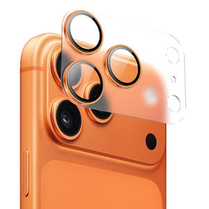 ฟิล์มกันรอยเลนส์กล้องแบบเต็มจอ PET บางเฉียบ ป้องกันแสงสะ<span class=keywords><strong>ท</strong></span>้อน ความแข็ง 9H ระดับ HD สำหรับ iPhone 17 16 15 Pro Max ผลิตโดย ODM มืออาชีพ - Product Image 1