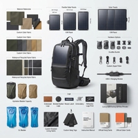 Sac à dos de randonnée à chargement solaire avec port USB, grande capacité, sac de voyage extérieur pour le cyclisme, le camping et la randonnée