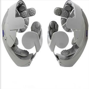 Masseur de tête électrique professionnel 4D à vibrations avec fonction de chaleur, en ABS gris, pour la relaxation du cuir chevelu, soulagement, casque inclus, boîte cadeau - Product Image 4