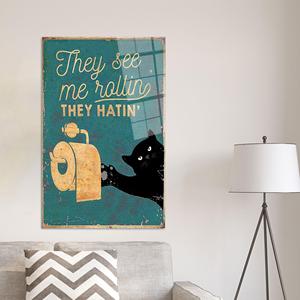 Modern <b>Printed</b> Canvas Artwork: Flat, Bold, and Artistic Wall Decor,TEMPERED GLASS <b>ART</b> - Product Image 1