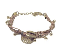 Bracelets Charmes Métalliques Plaqué Or Antique Multicouches Empilables Coquillages de Mer Porte-Bonheur Protection Vintage Shining Diva Fashion