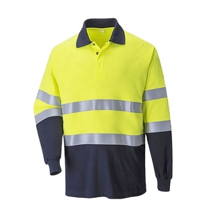 เสื้อโปโลแห้งเร็วเพื่อความปลอดภัยในการก่อสร้าง,เสื้อโปโล Hi Vis ชุดทำงานเพื่อความปลอดภัยสำหรับบุรุษ - Product Image 1