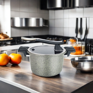 Prodotto superiore migliori pentole in alluminio antiaderente effetto granito a bassa pressione per cottura naturale e senza grassi per l'induzione - Product Image 6